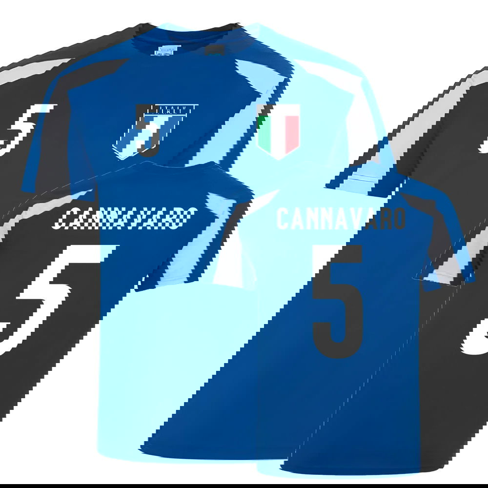 Fabio Cannavaro Italy Sports Training Jersey (Blue-White)