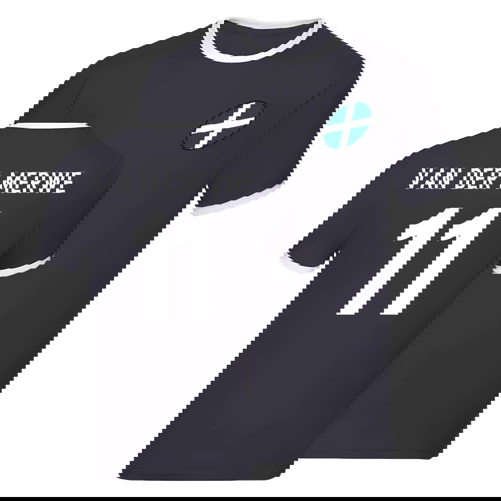 Scotland Rugby Ringer T-shirt (Duhan Van Der Merwe 11)