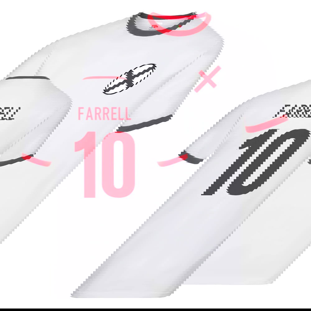 England Rugby Ringer T-shirt (Owen Farrell 10)