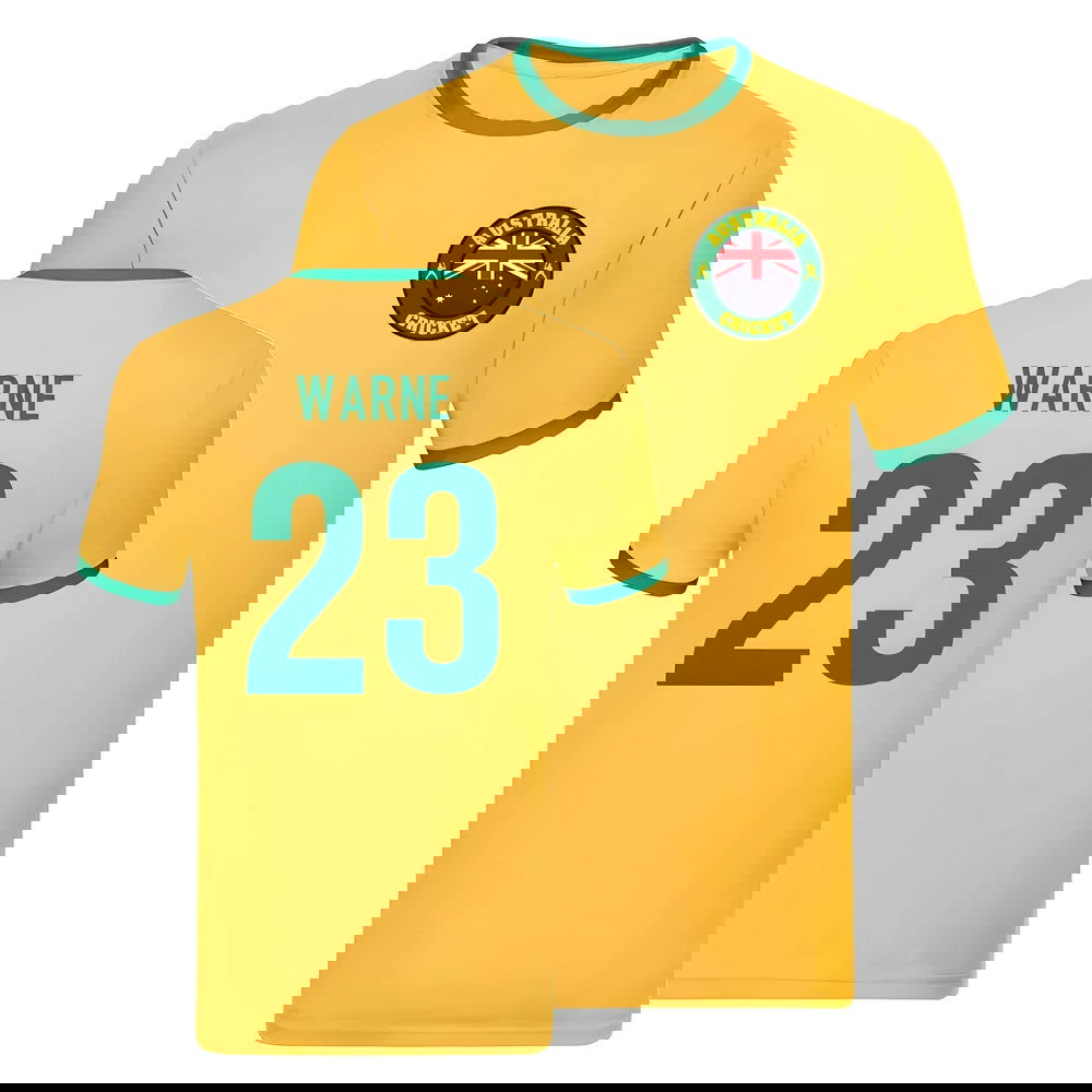 Australia Cricket Ringer Tee (Shane Warne 23)