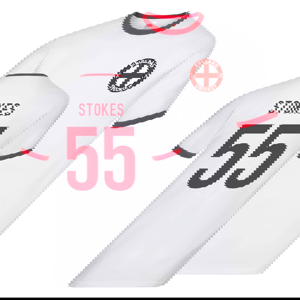 England Cricket Ringer Tee (Ben Stokes 55)