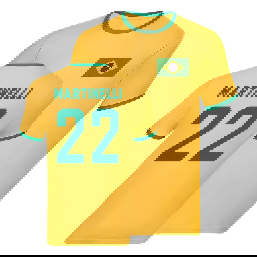 Brazil Ringer T-Shirt (Gabriel Martinelli 22)