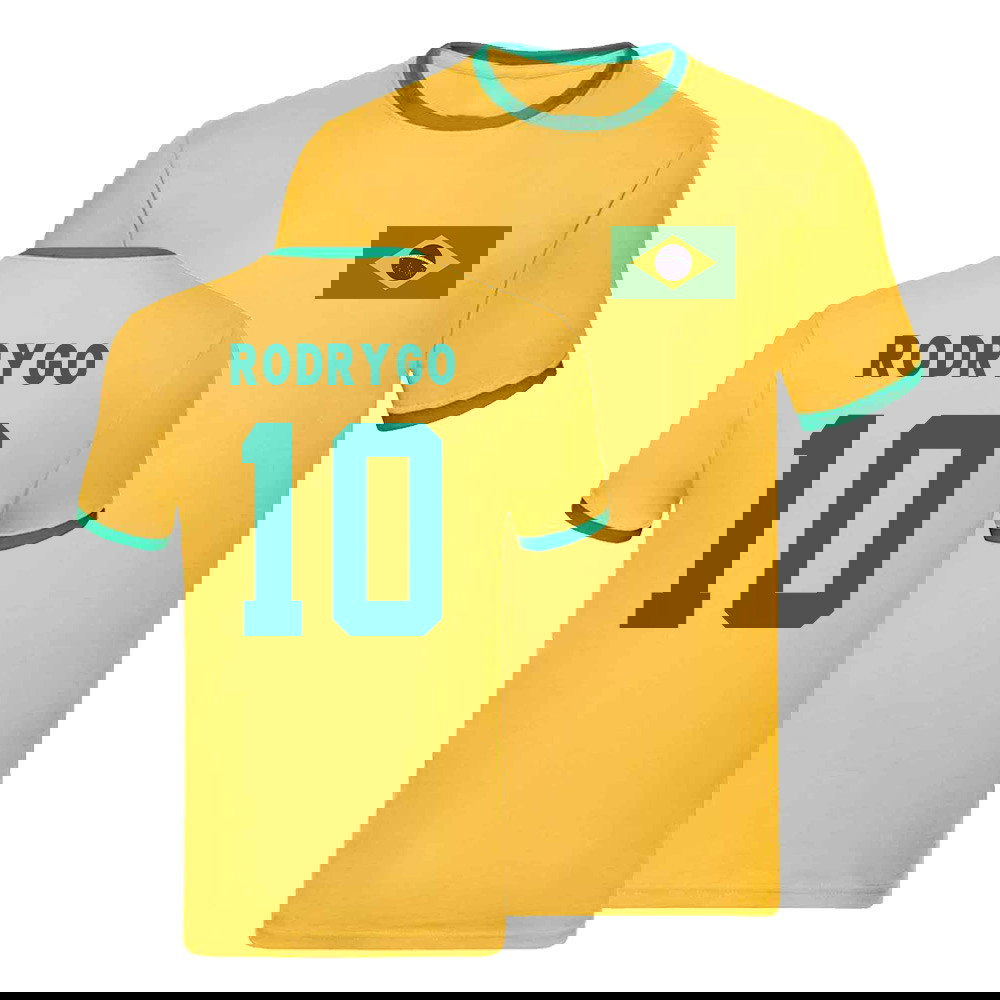 Brazil Ringer T-Shirt (Rodrygo 10)