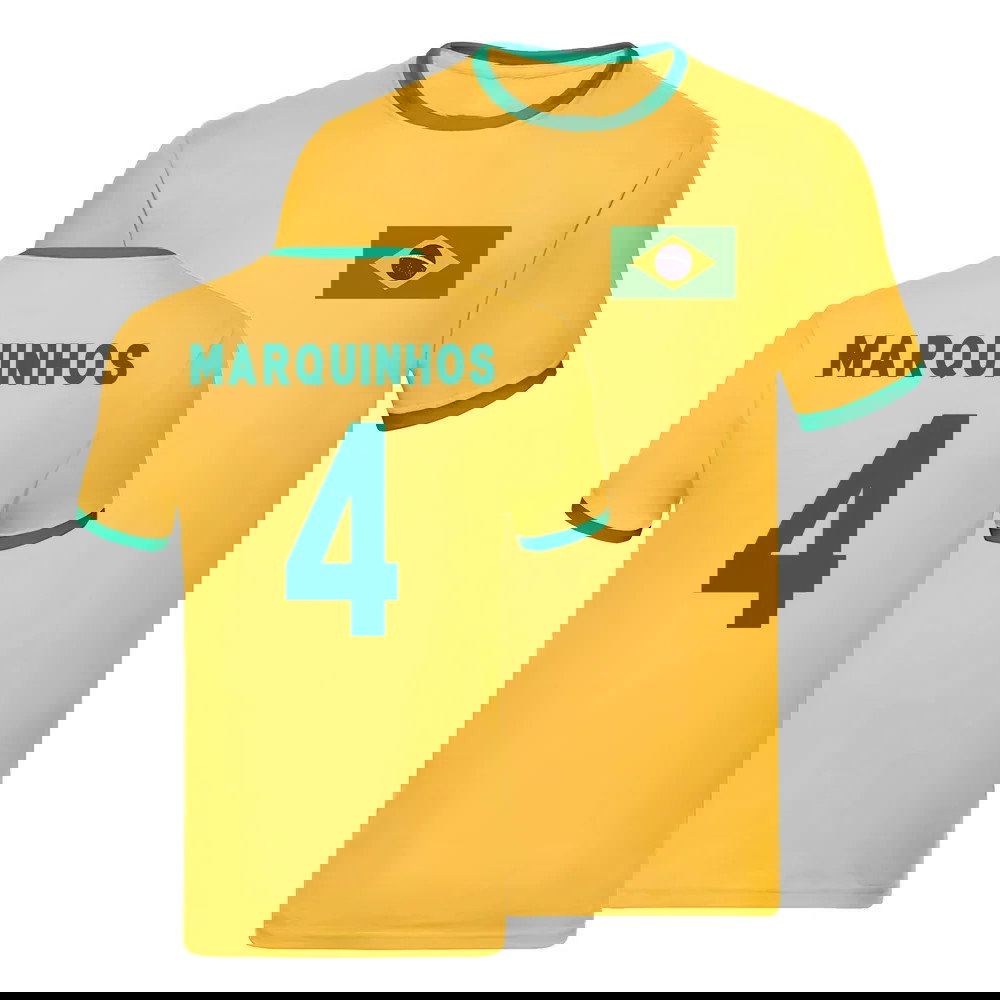 Brazil Ringer T-Shirt (Marquinhos 4)