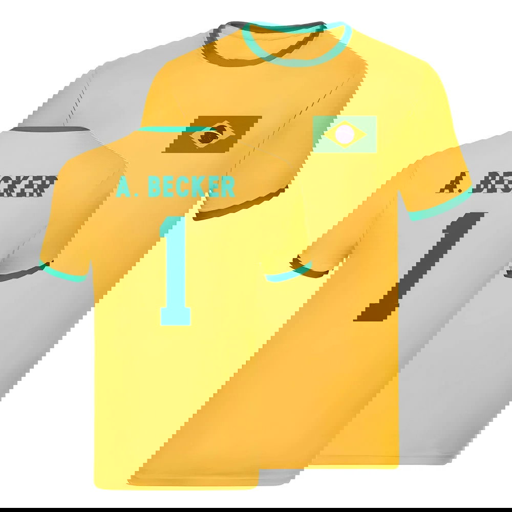 Brazil Ringer T-Shirt (Alisson Becker 1)