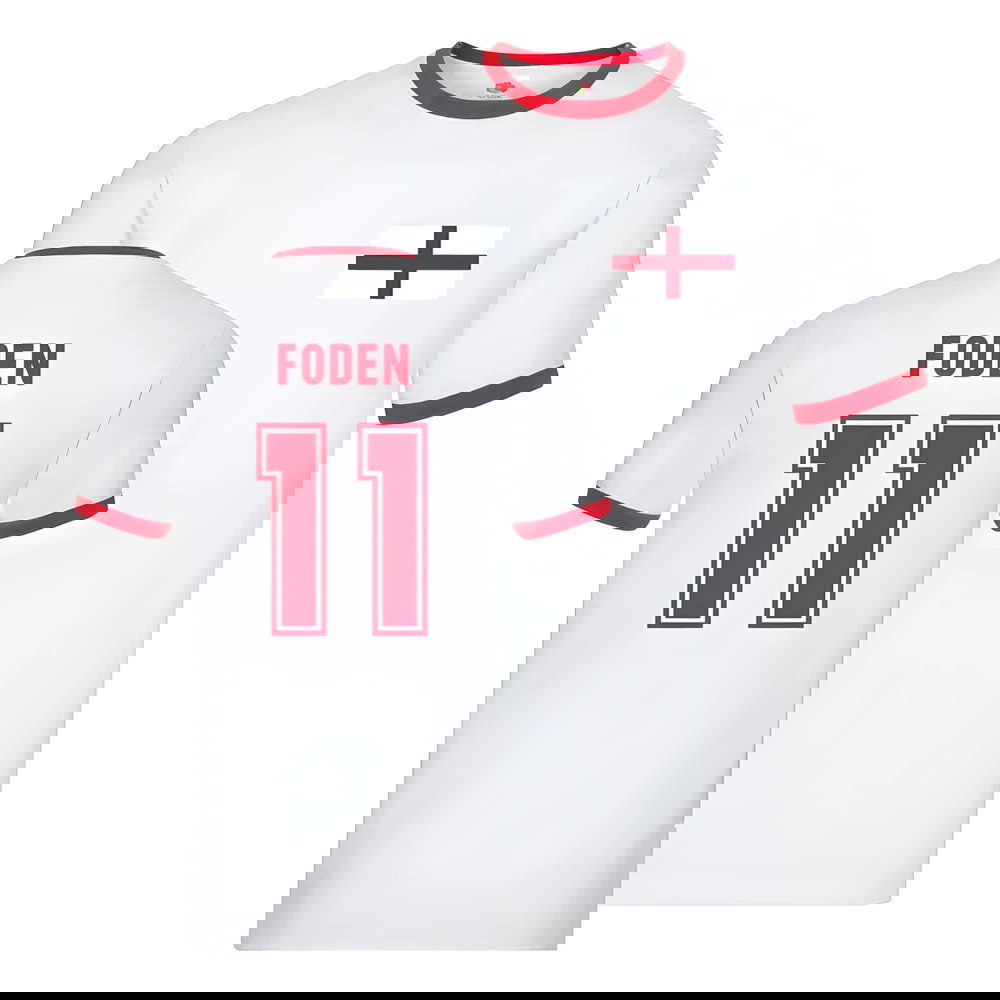 England Ringer T-Shirt (Phil Foden 11)