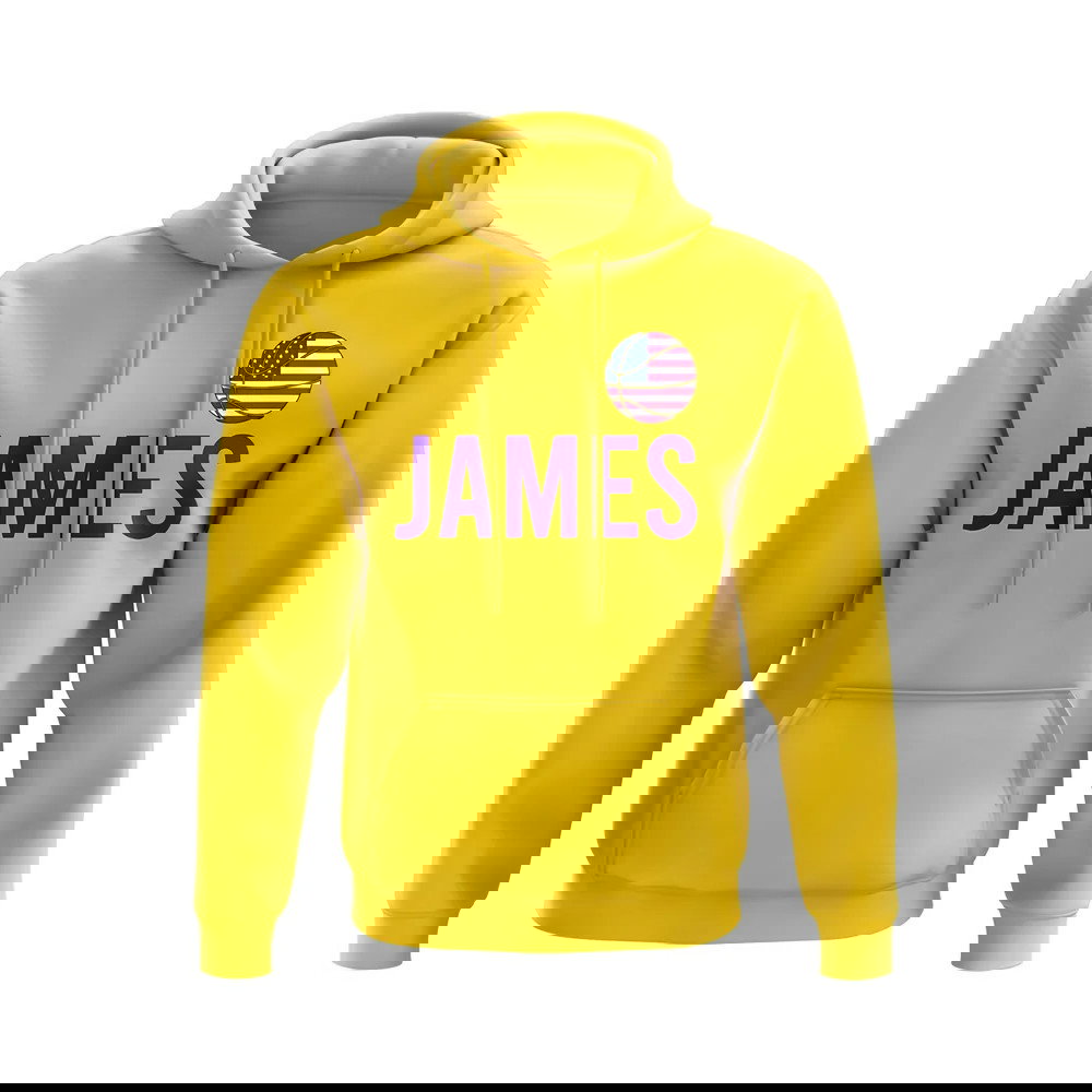 Lebron James USA Name Hoody (Yellow)