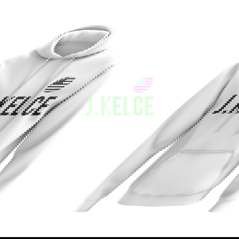 Jason Kelce USA Name Hoody (White)