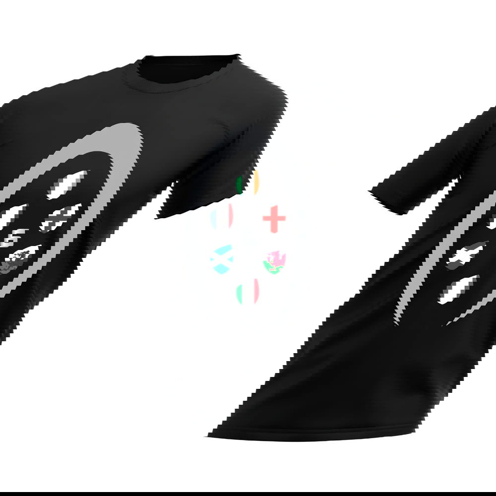 Six Nations Rugby Shield T-Shirt (Black)