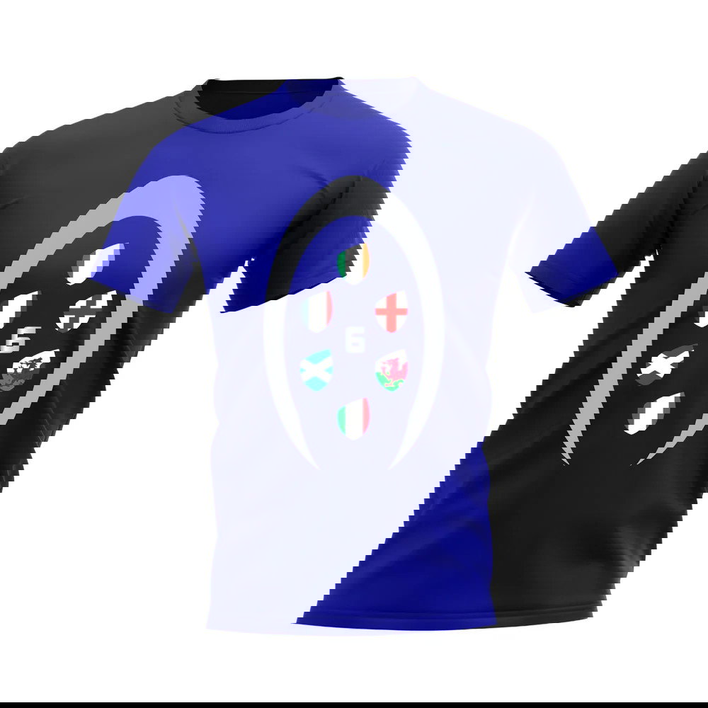 Six Nations Rugby Shield T-Shirt (Blue)
