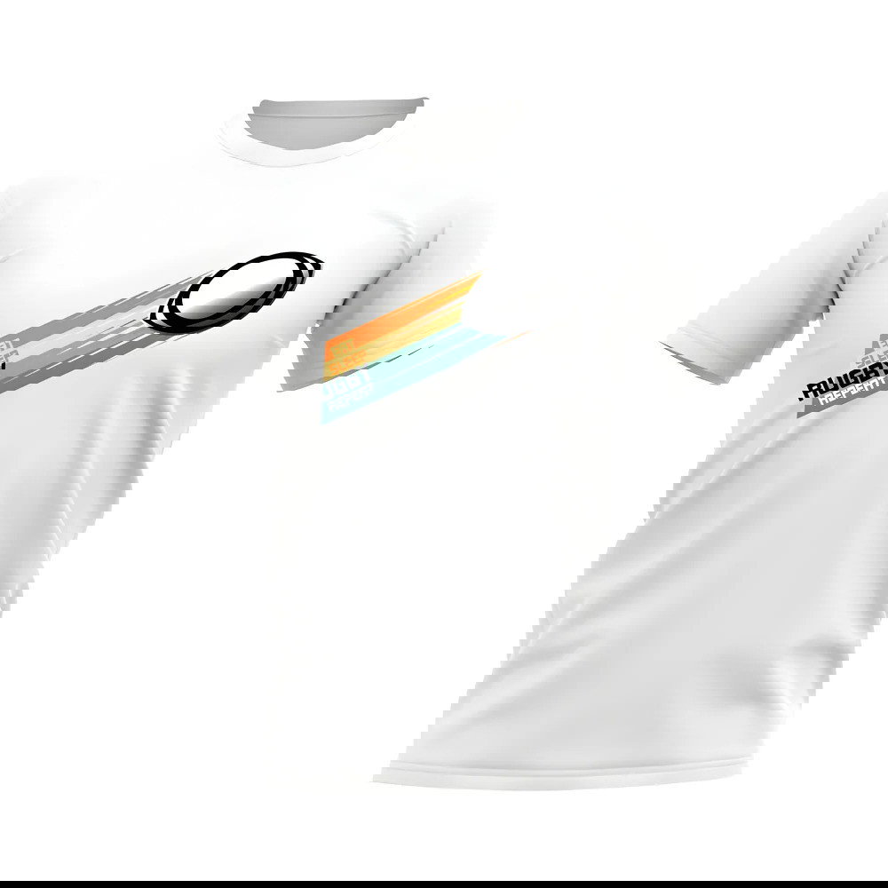 Eat Sleep Rugby Repeat T-Shirt (White/Black)