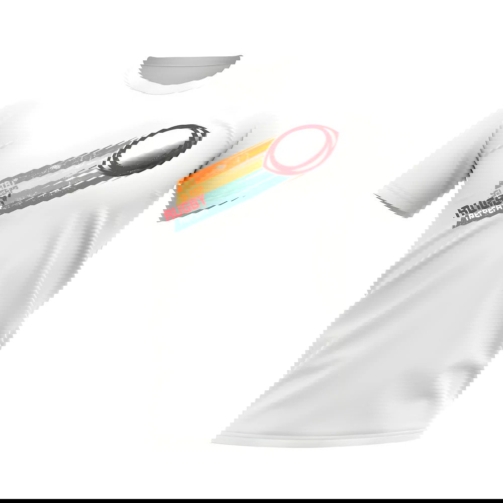 Eat Sleep Rugby Repeat T-Shirt (White/Red)