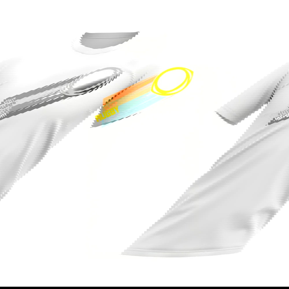 Eat Sleep Rugby Repeat T-Shirt (White/Yellow)