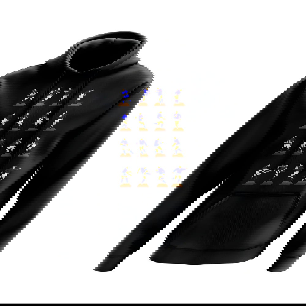 Blue Rugby Figurine Hoody (Black)