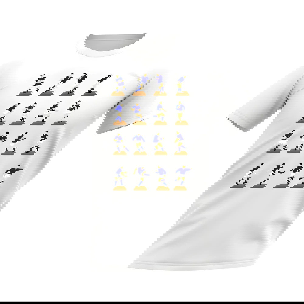 Blue Rugby Figurine T-Shirt (White)