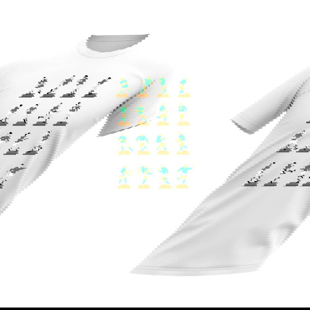 Green Rugby Figurine T-Shirt (White)