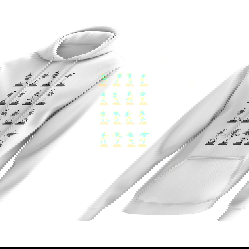 Green Rugby Figurine Hoody (White)