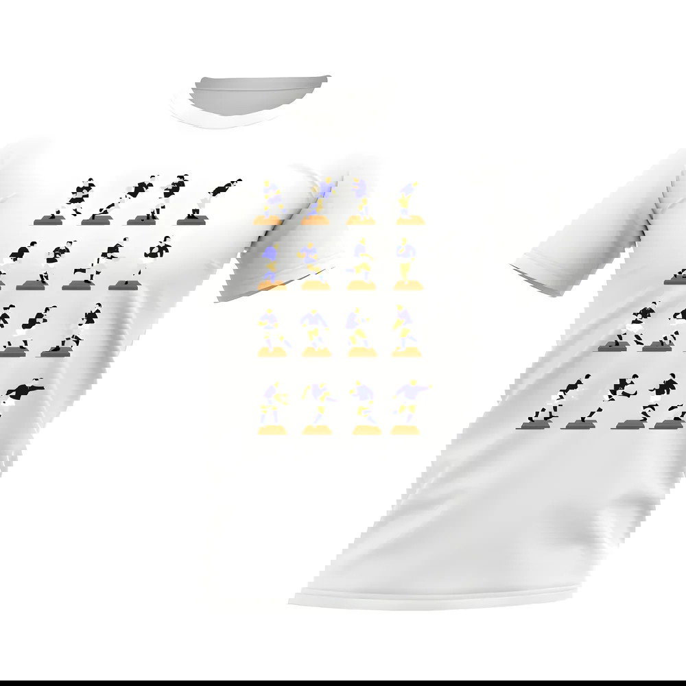 Navy Rugby Figurine T-Shirt (White)