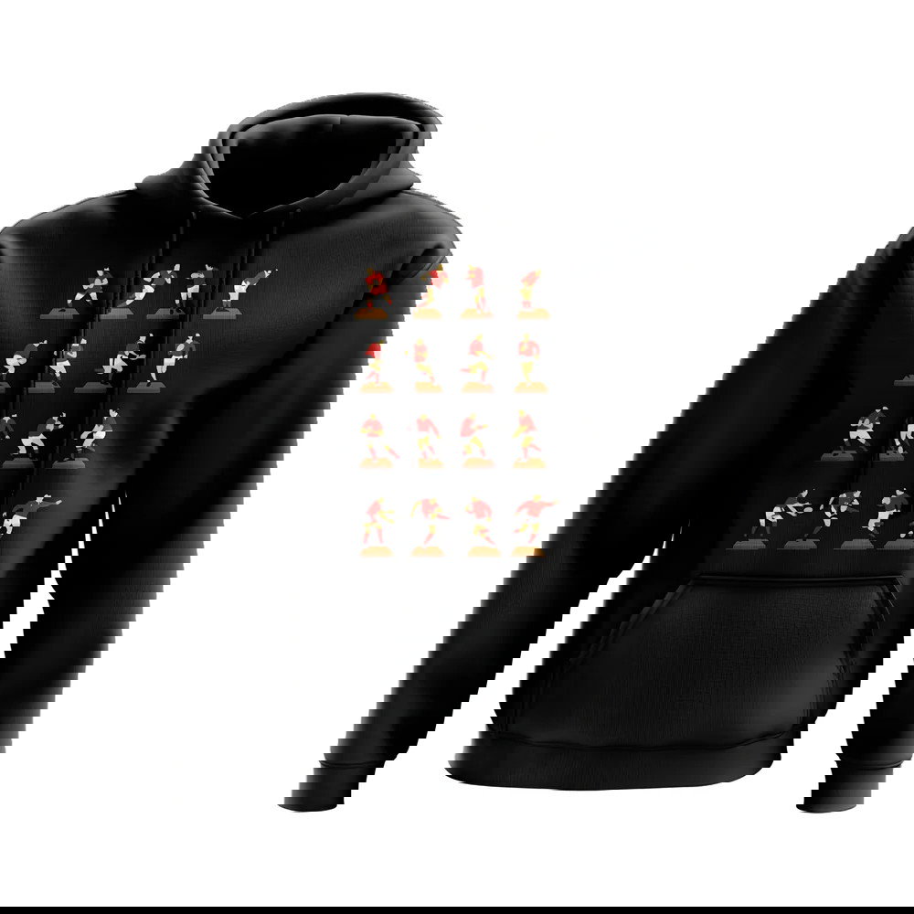 Red Rugby Figurines Hoody (Black)