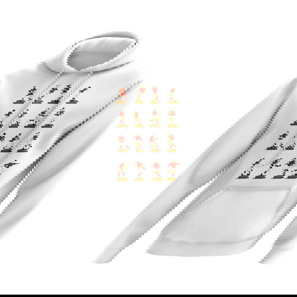 Red Rugby Figurines Hoody (White)