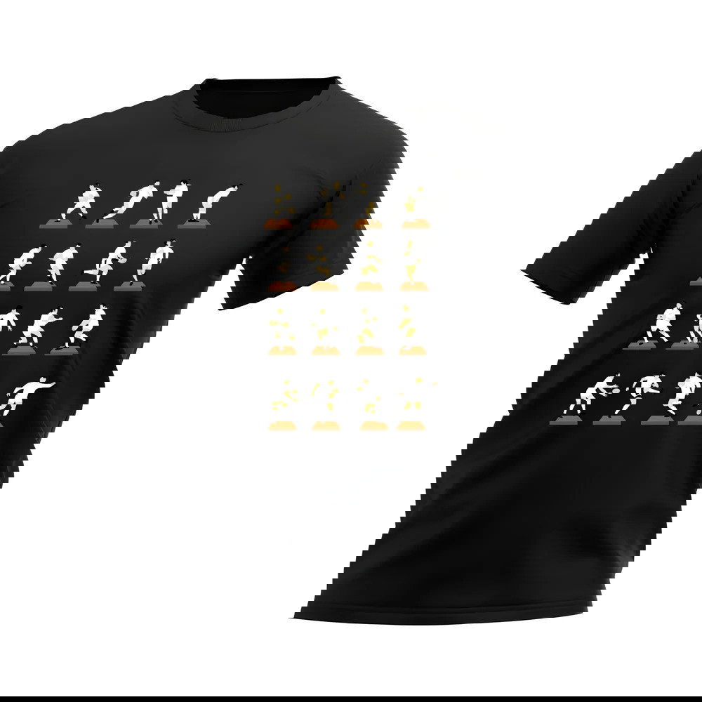 White Rugby Figurine T-Shirt (Black)