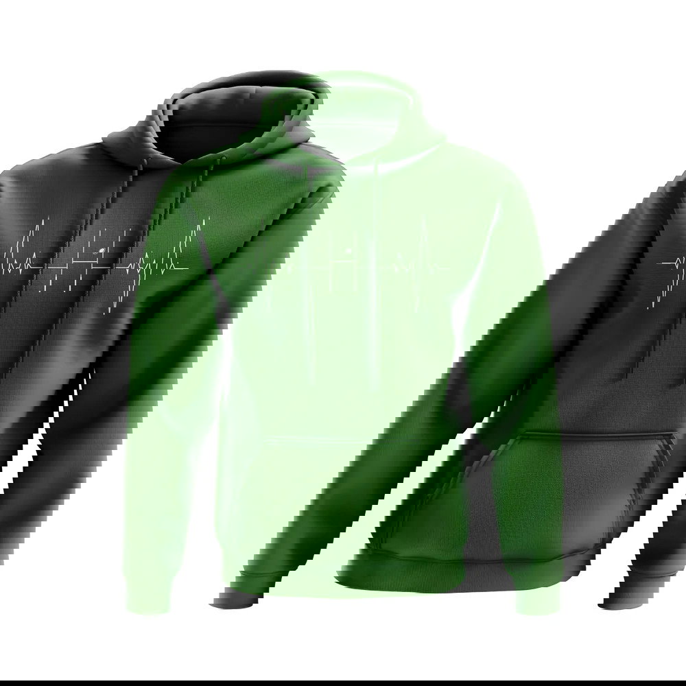 Rugby Heartbeat Hoody (Green)