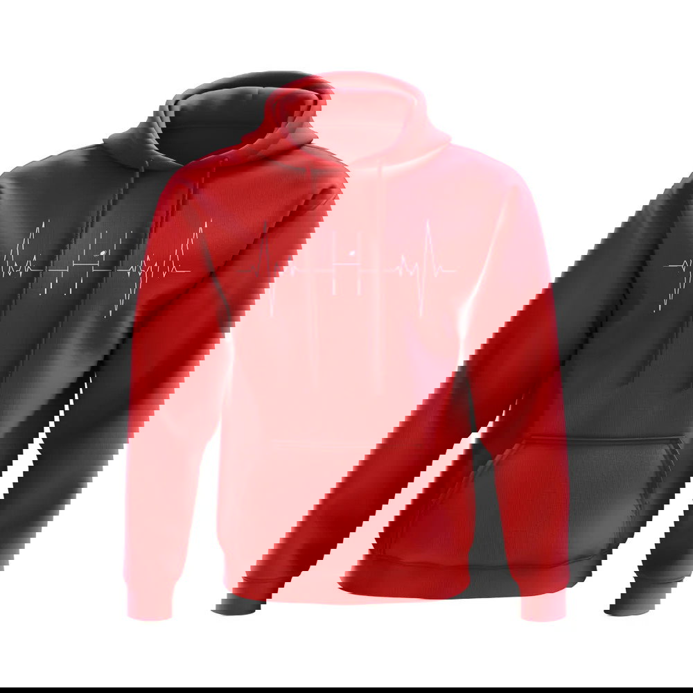Rugby Heartbeat Hoody (Red)