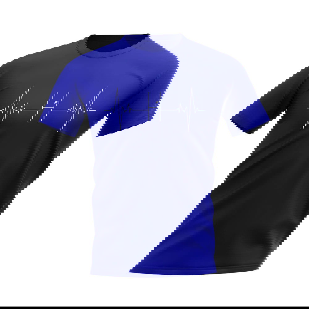 Rugby Heartbeat T-Shirt (Blue)