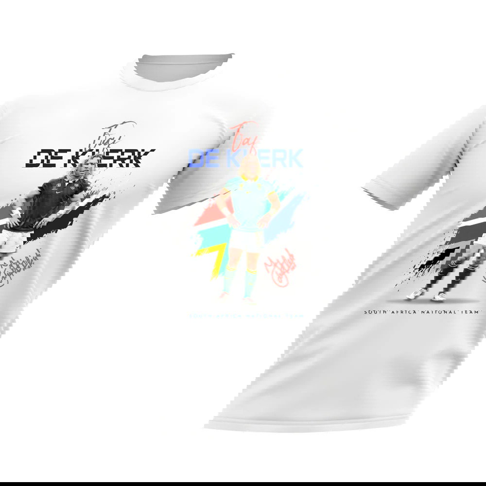 Faf De Klerk South Africa Rugby T-Shirt (White)