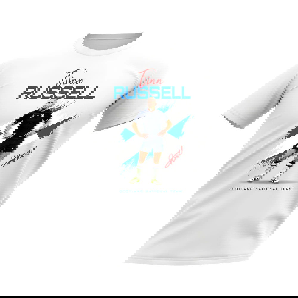 Finn Russell Scotland Rugby T-Shirt (White)