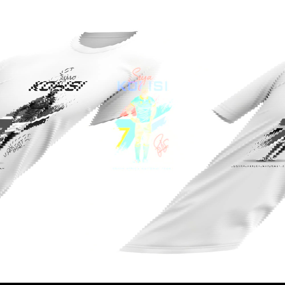 Siya Kolisi South Africa Rugby T-Shirt (White)