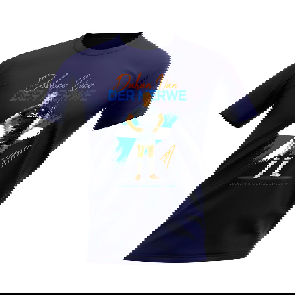 Duhan van der Merwe Scotland Rugby T-Shirt (Navy)