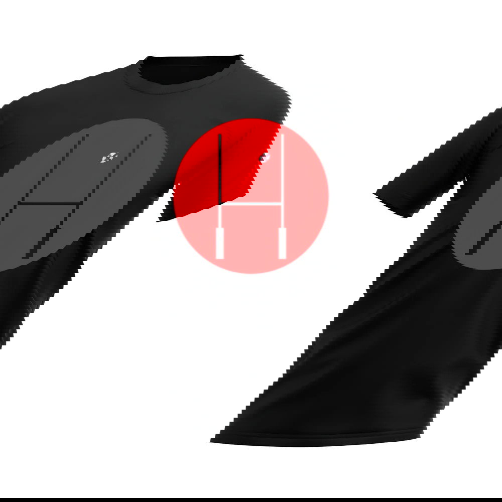 England Rugby Posts Circle T-Shirt (Black)