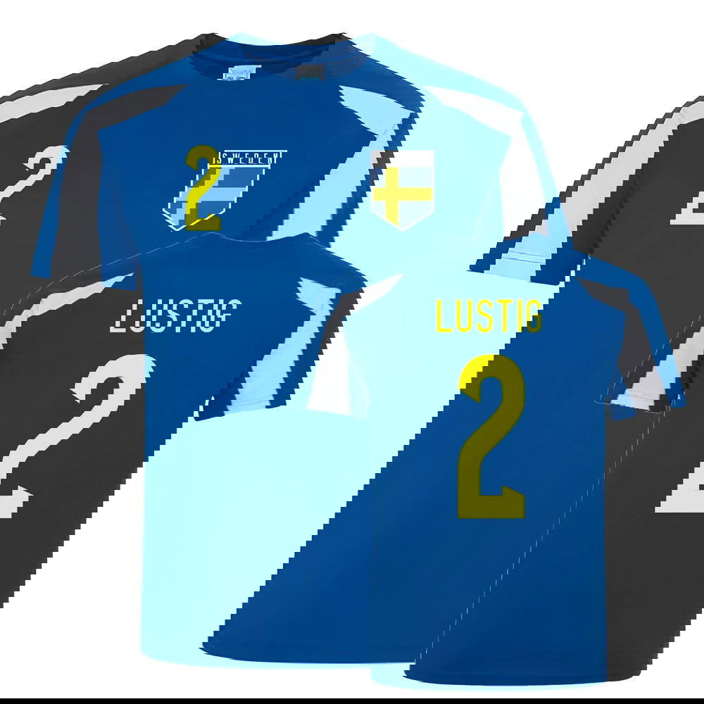 Mikael Lustig Sweden Sports Training Jersey (Blue-White)