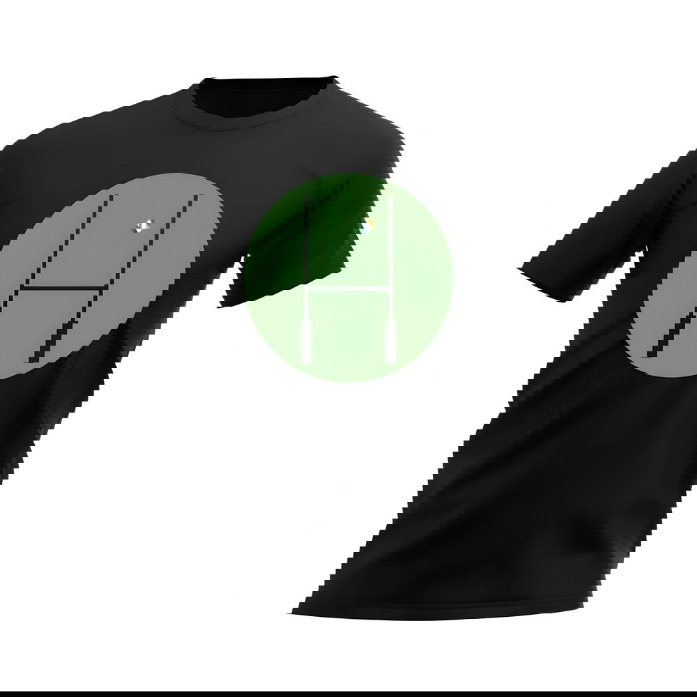 Ireland Rugby Posts Circle T-Shirt (Black)