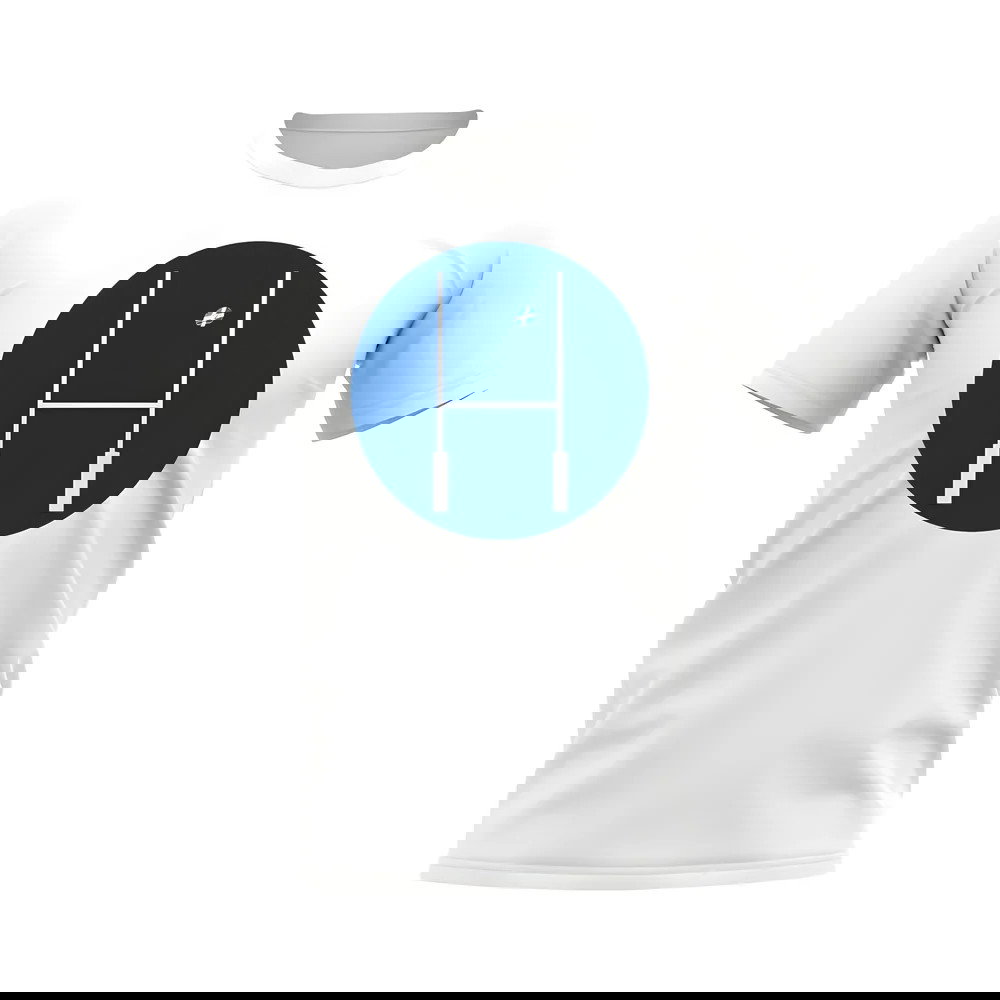 Scotland Rugby Posts Circle T-Shirt (White)