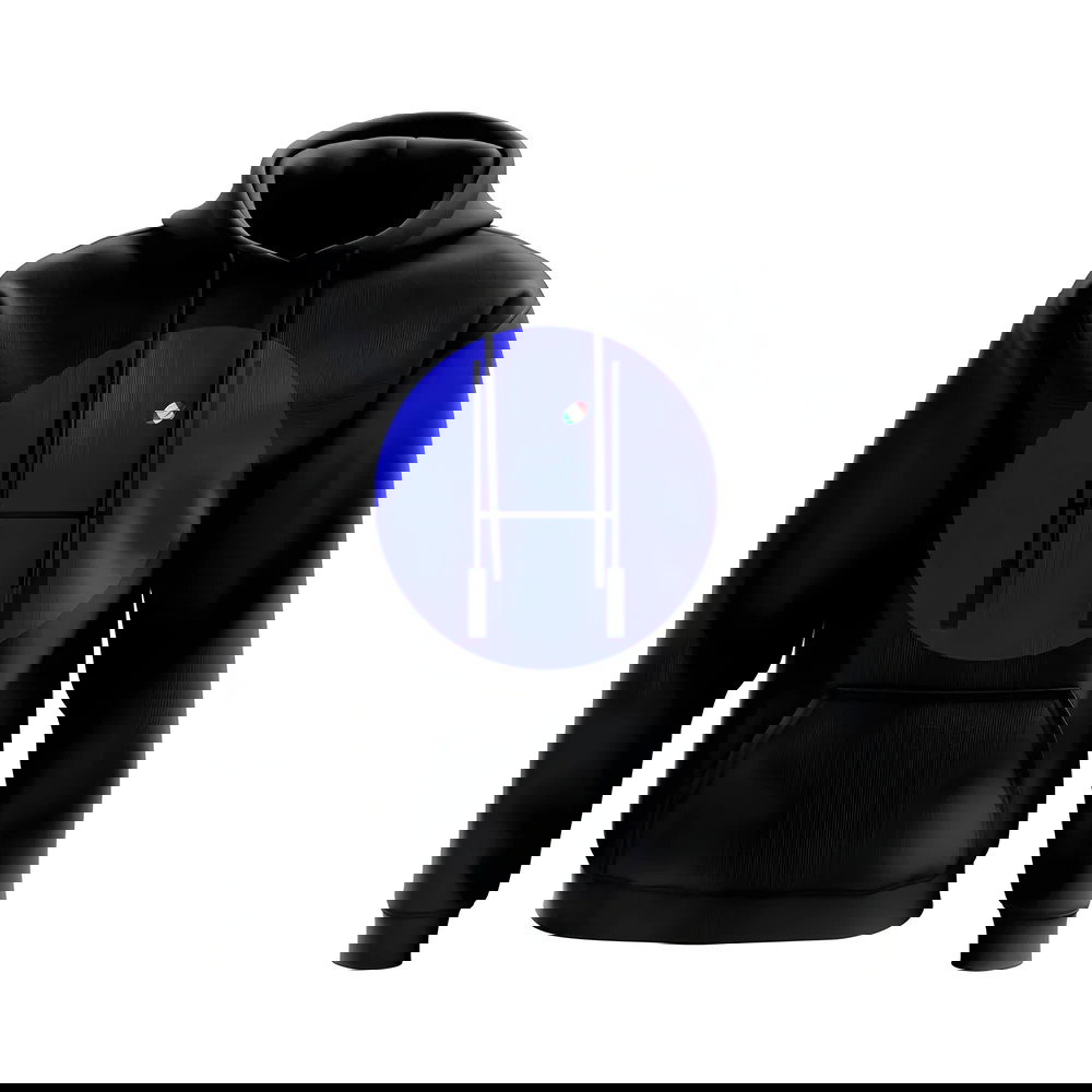 Italy Rugby Posts Circle Hoody (Black)