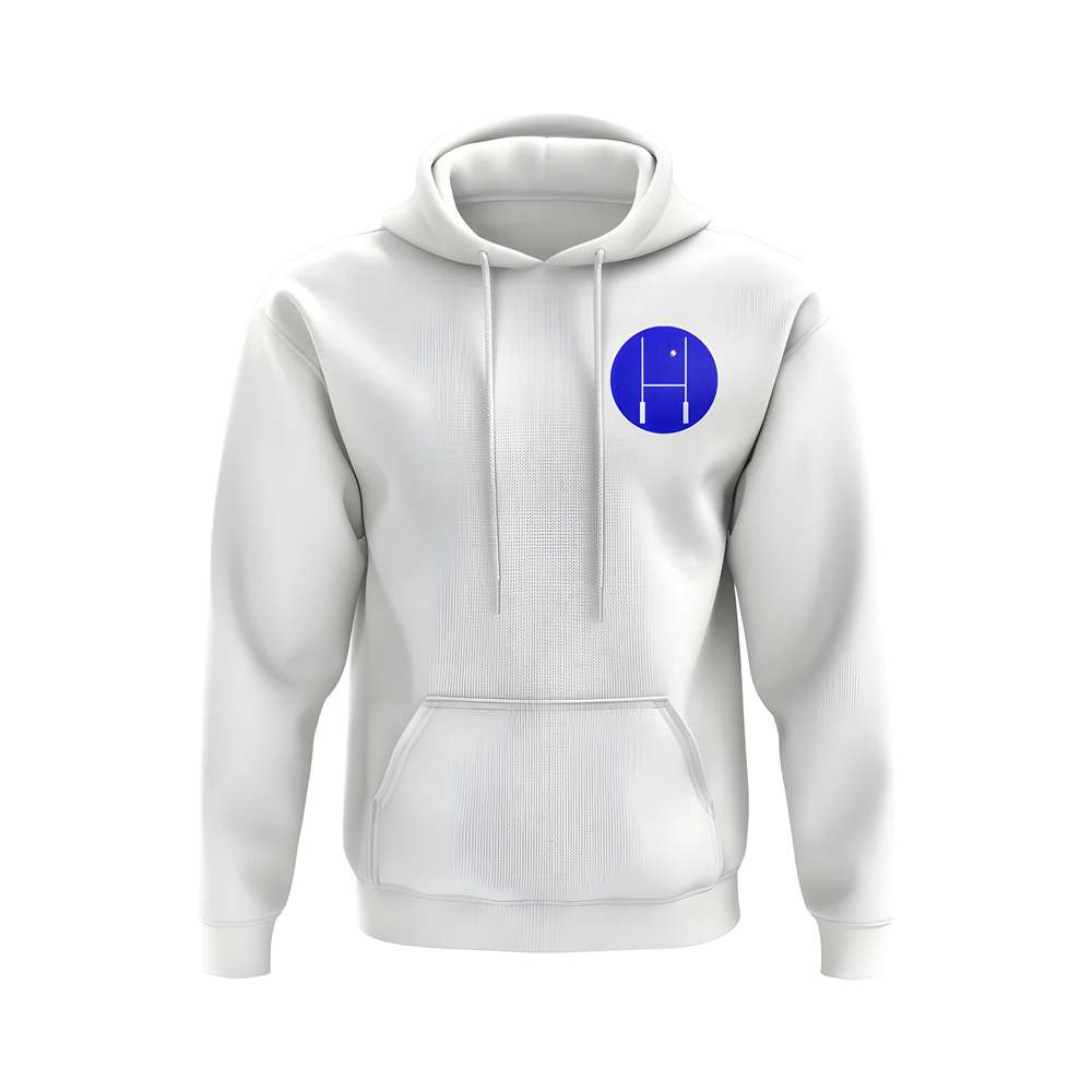 Italy Rugby Posts Logo Hoody (White)