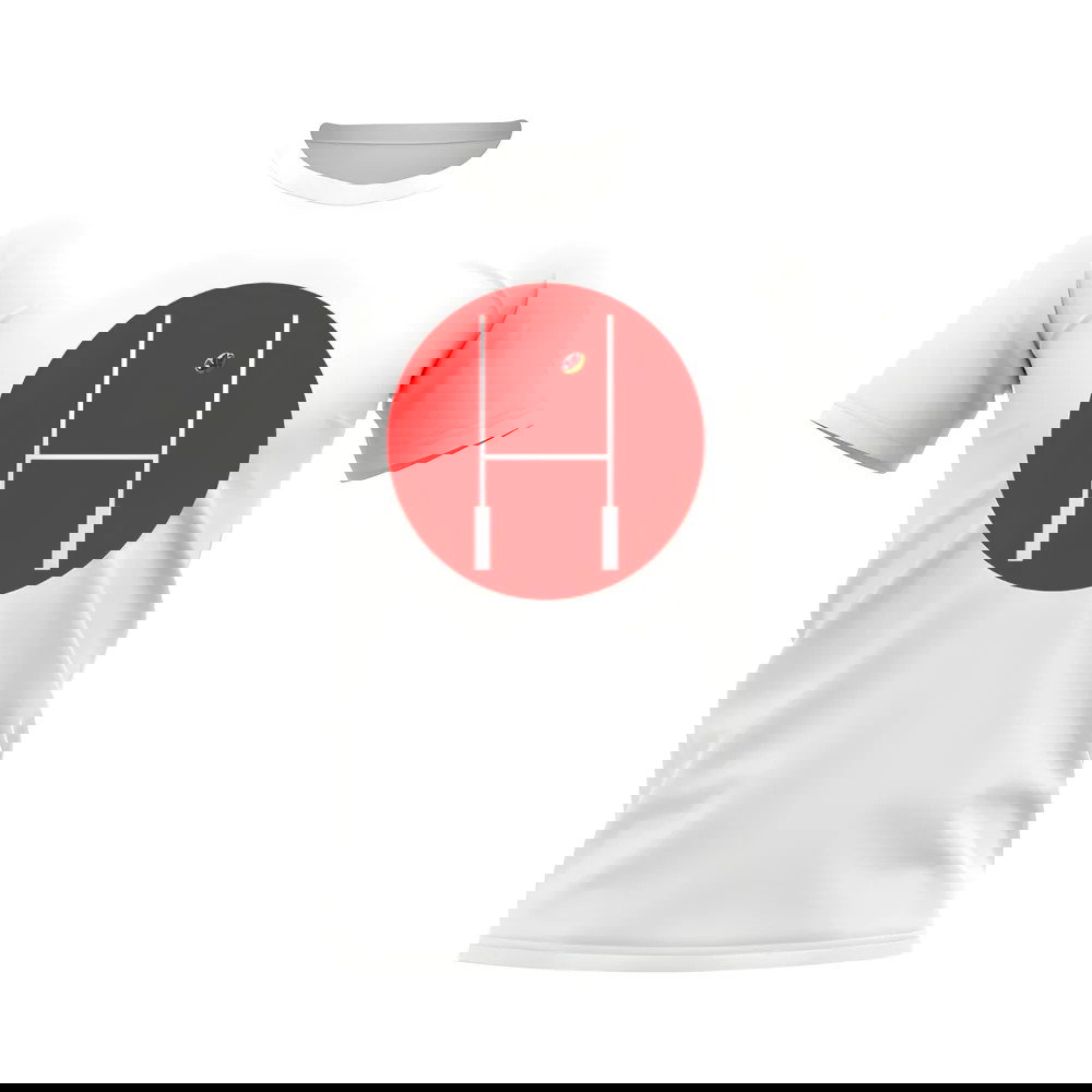 Wales Rugby Posts Circle T-Shirt (White)