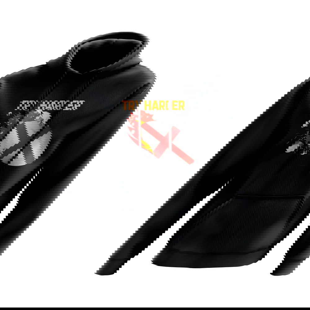 England Try Harder Rugby Hoody (Black)