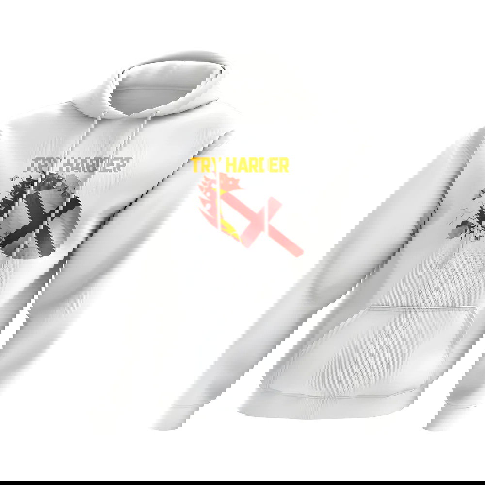 England Try Harder Rugby Hoody (White)