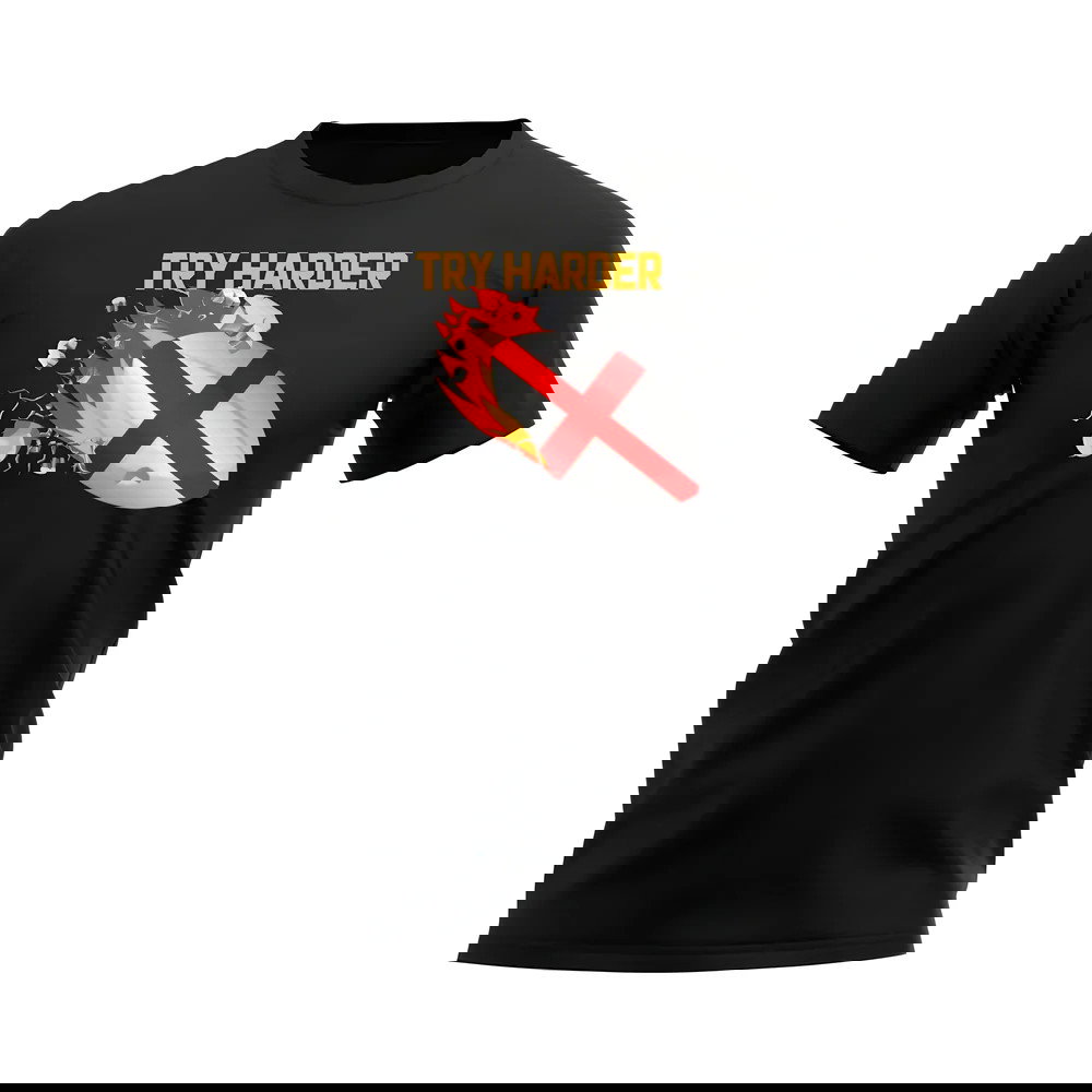 England Try Harder Rugby T-Shirt (Black)