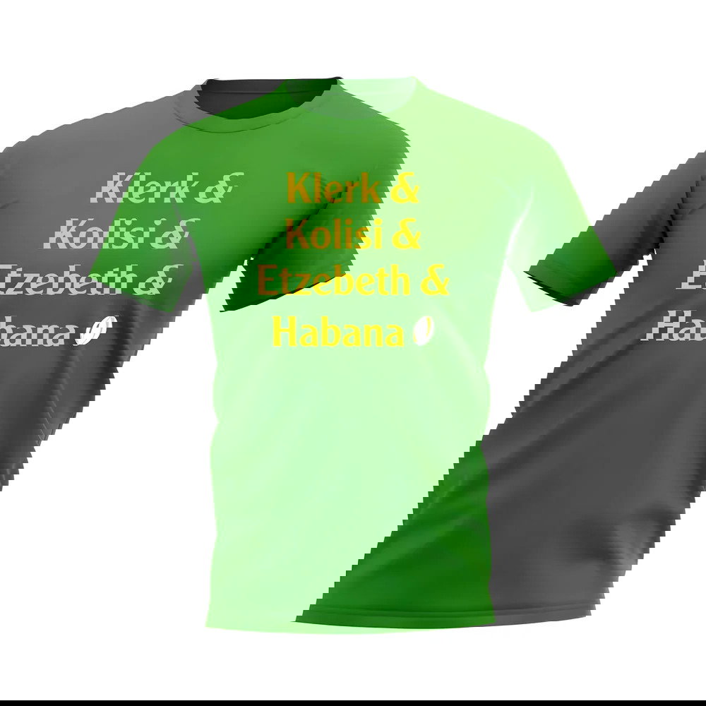 Klerk, Kolisi, Etzebeth, Habana Springboks Rugby T-Shirt (Green)