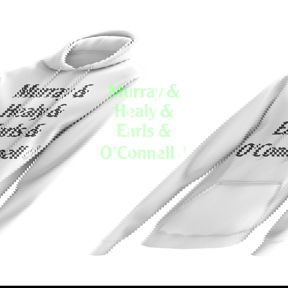 Murray, Healy, Earls, O\'Connell Ireland Rugby Hoody (White)