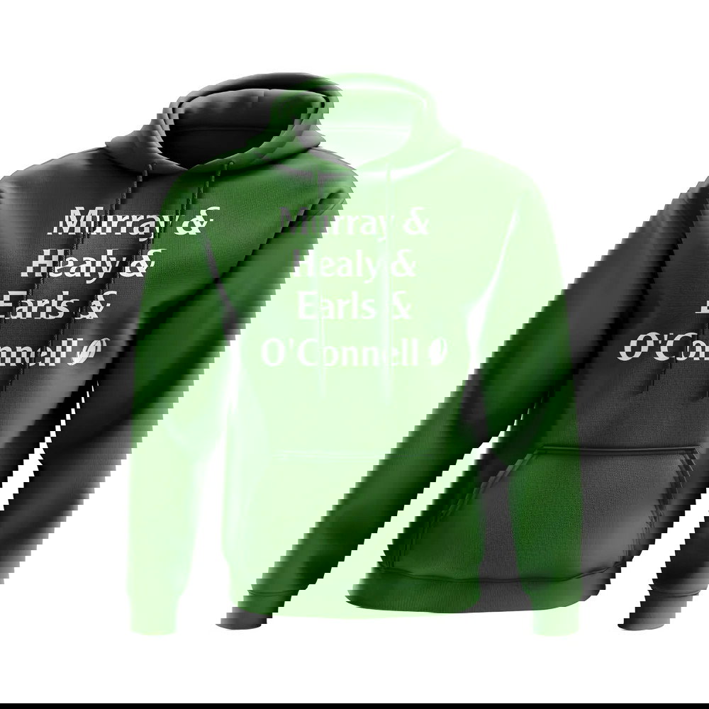 Murray, Healy, Earls, O\'Connell Ireland Rugby Hoody (Green)