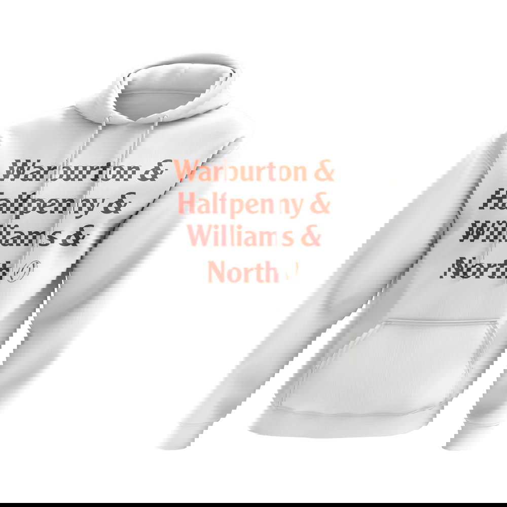 Warburton, Halfpenny, Williams, North Wales Rugby Hoody (White)