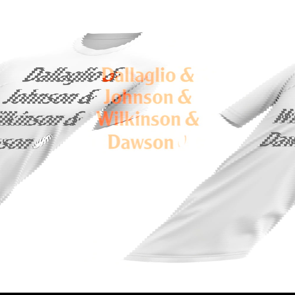 Dallaglio, Johnson, Wilkinson, Dawson England Rugby T-shirt (White)