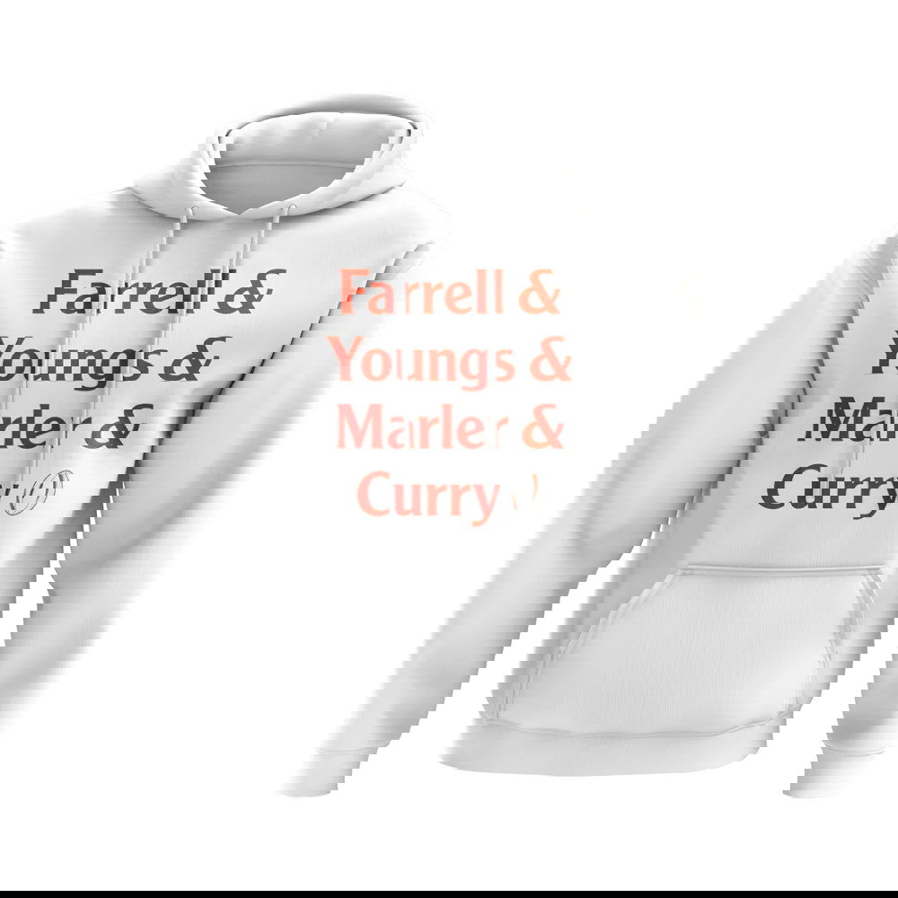 Farrell, Youngs, Marler, Curry England Rugby Hoody (White)