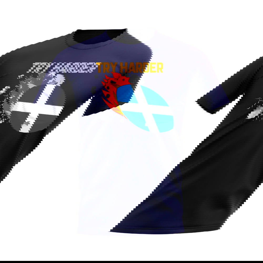 Scotland Try Harder Rugby T-Shirt (Navy)