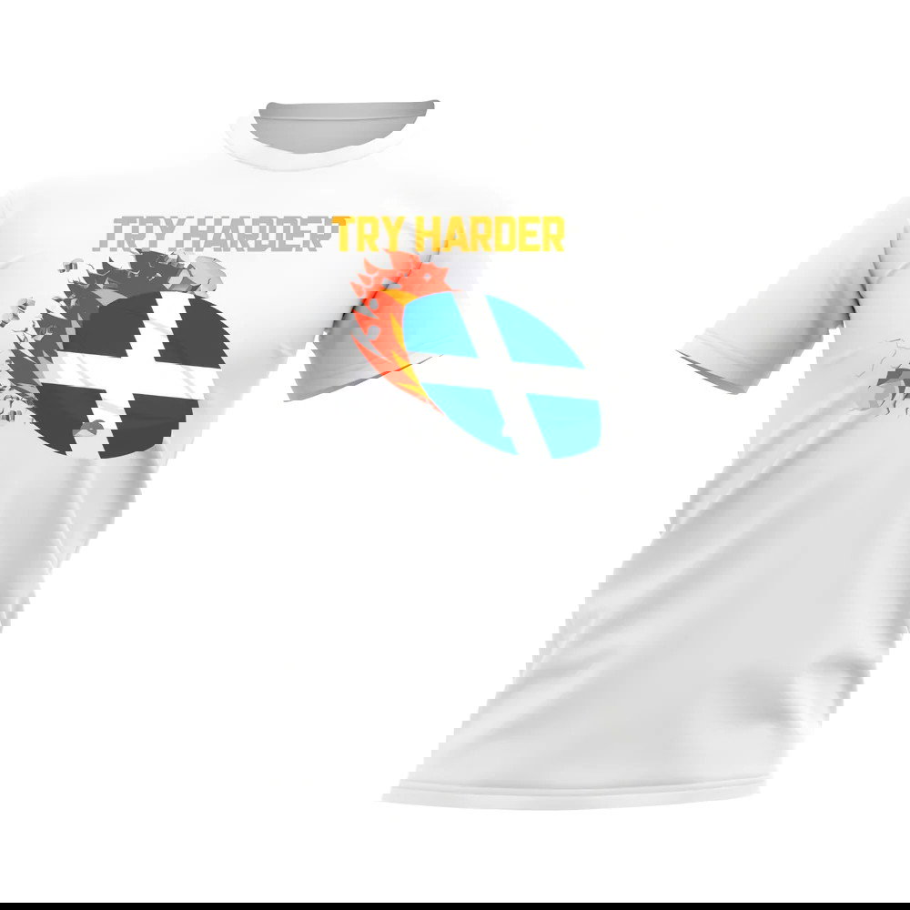 Scotland Try Harder Rugby T-Shirt (White)